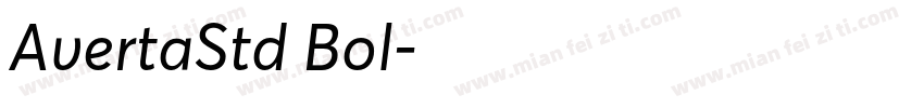 AvertaStd Bol字体转换
